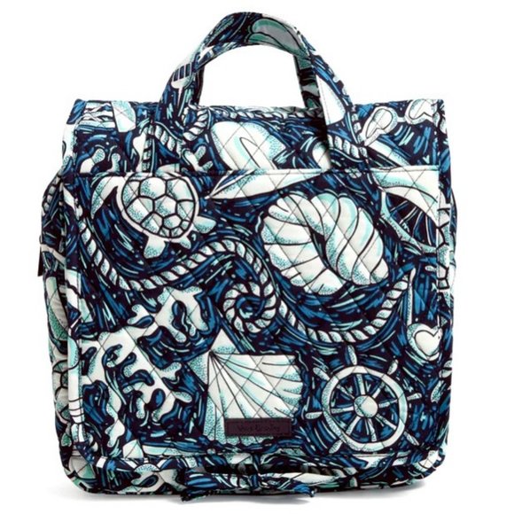 Vera Bradley Handbags - Vera Bradley GRAND Hanging Organizer Travel Cosmetic Bag Shore Enough Nautical